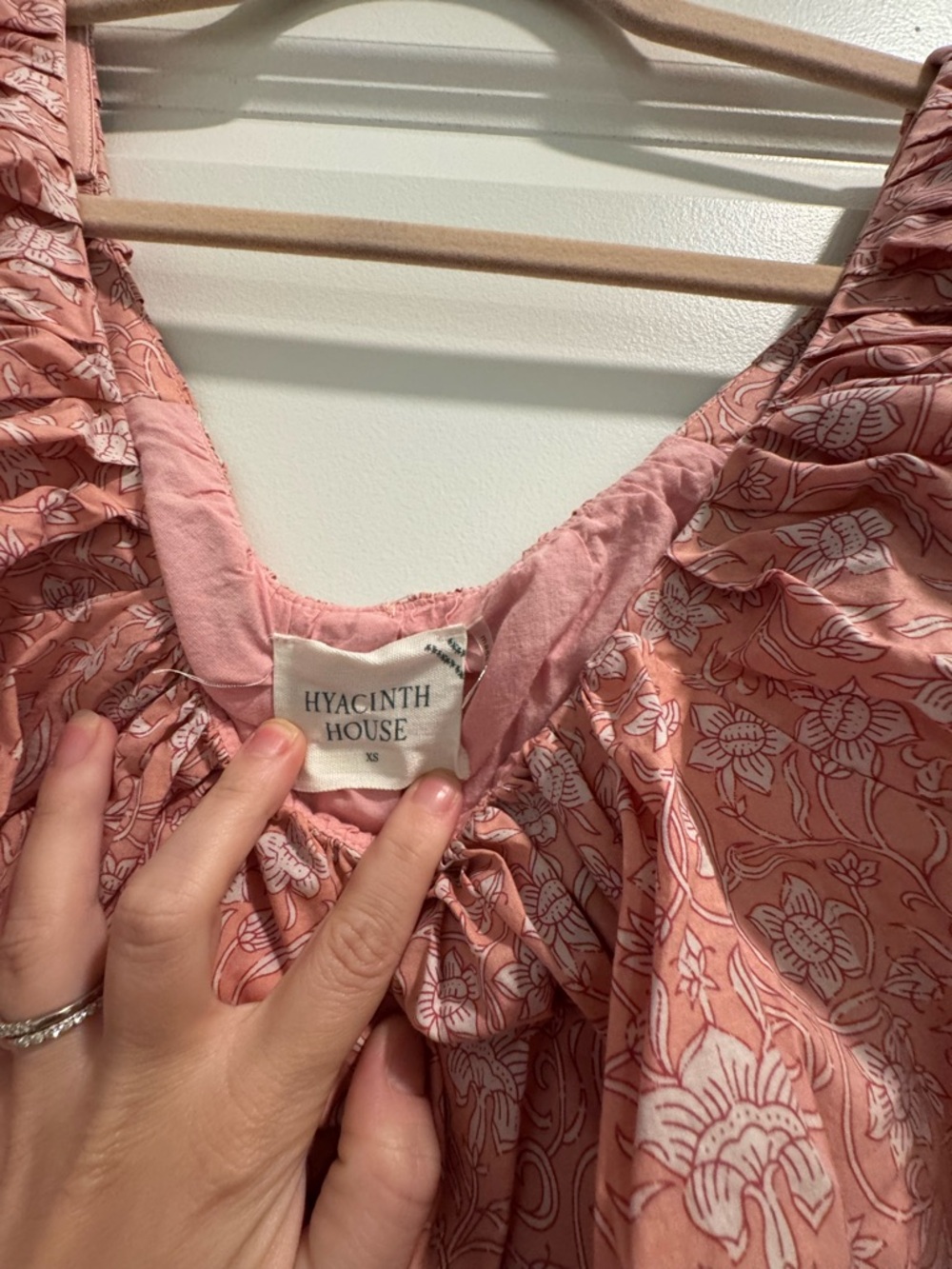 Tuckernuck Hyacinth House Floral Pink Puff Sleeve Oakley Dress XS - Picture 3 of 3